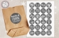 Preview: 24 Stück zuckersüße Zahlen Adventskalenderaufkleber Sticker Schiefer/GRAU Weihnachten  /4cm rund mit-oder ohne 24 Beutelchen aus Kraftpapier - von Lüttentüddel